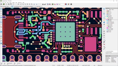 KICAD PCB Design Simulation View