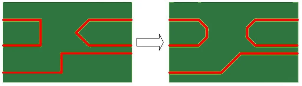 Avoid 90° Trace
