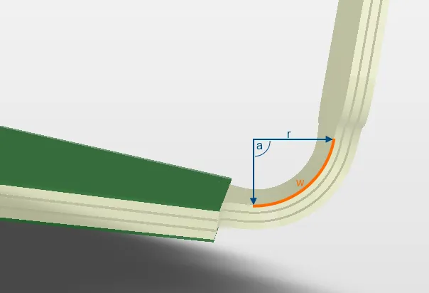 Flex Rigid PCB Bending radius