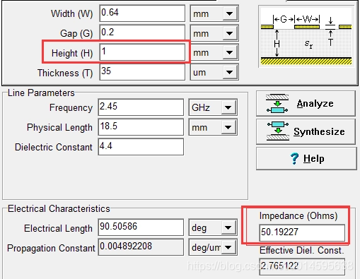 impedance ohms