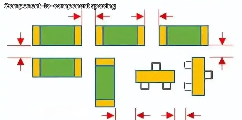PCB Component-to-component spacing