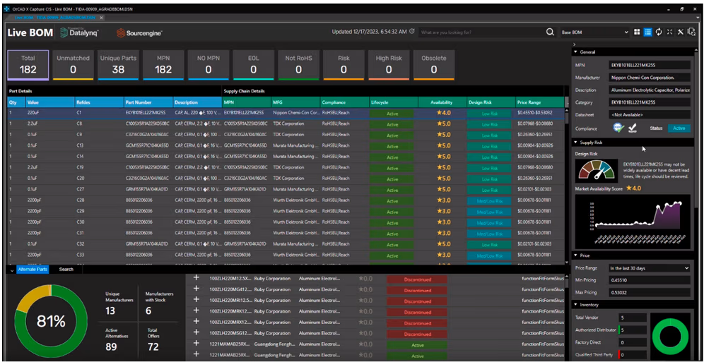 OrCAD Live Bom